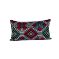 Decorative pillow with geometric pattern on a white background